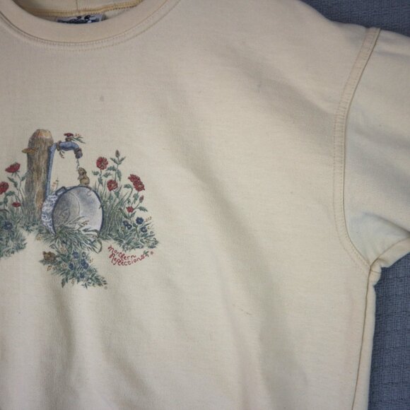 Northern Reflection Garden Mice Flower Garden Mens Crewneck Sweater Thick - Picture 5 of 7